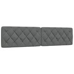 vidaXL Cadre de lit sans matelas gris foncé 200x200 cm tissu