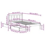 vidaXL Cadre de lit sans matelas 90x200 cm bois de pin massif