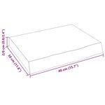 vidaXL Étagère murale 40x30x(2-6) cm bois de chêne massif non traité