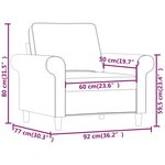 vidaXL Chaise de canapé Gris clair 60 cm Tissu
