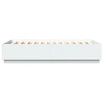 vidaXL Cadre de lit avec LED sans matelas blanc 150x200 cm