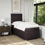 vidaXL Sommier à lattes de lit avec matelas Marron foncé 80x200 cm