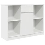 vidaXL Buffet avec tiroir blanc 101x35x76 cm bois d'ingénierie