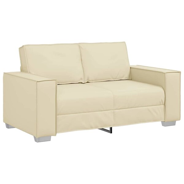 vidaXL Fauteuil canapé Crème 160 x 78 x 84 cm Cuir artificiel
