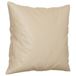 vidaXL Ensemble de canapés 3 Pièces avec coussins Crème Tissu microfibre