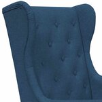vidaXL Fauteuil Bleu Tissu