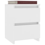 vidaXL Tables de chevet 2 Pièces Blanc 30x30x40 cm Bois d'ingénierie