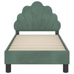 vidaXL Cadre de lit pour tout-petit avec tête de lit Vert Mer Velours