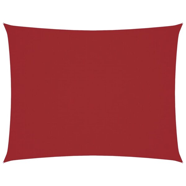 vidaXL Voile de parasol tissu oxford rectangulaire 6x7 m rouge