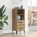 vidaXL Buffet chêne artisanal 34 x 34 5 x 90 cm Bois d'ingénierie