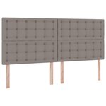 vidaXL Lit de Rangement Taupe 200 x 200 cm Cuir synthétique
