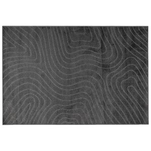 vidaXL Tapis de surface HUARTE Anthracite 230 x 160 cm Polyester