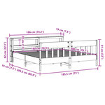vidaXL Cadre de lit sans matelas 180x200 cm bois massif de pin