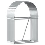 vidaXL Porte-bûches argenté 80x45x120 cm acier galvanisé