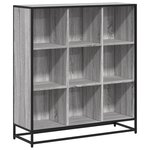 vidaXL Bibliothèque sonoma gris 97 5x33x107 5 cm bois ingénierie métal