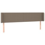 vidaXL Tête de lit à LED Taupe 203x16x78/88 cm Tissu