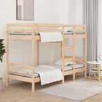 vidaXL Lit superposé 90x190 cm Bois de pin massif