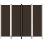 vidaXL Cloison de séparation 4 panneaux Marron 200x180 cm