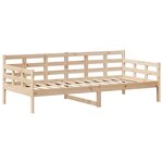 vidaXL Lit de jour avec toit sans matelas 90x190 cm bois massif
