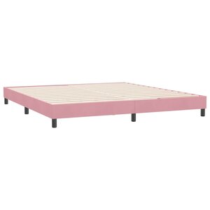 vidaXL Cadre de lit sans matelas rose 180x210 cm velours