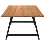 vidaXL Table à manger et bord naturel bois massif chêne rectangulaire