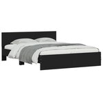 vidaXL Cadre de lit sans matelas noir 150x200 cm