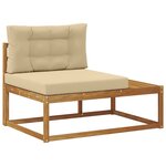 vidaXL Ensemble de canapés d'extérieur 6 pc Naturel et Beige