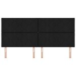 vidaXL Tête de lit blocs en diamant noire  200 cm  en tissu.