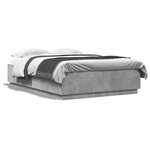 vidaXL Cadre de lit sans matelas gris béton 160x200 cm