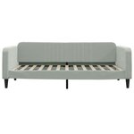 vidaXL Lit de jour avec matelas gris clair 100x200 cm velours