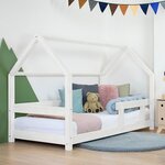 Lit cabane enfant TERY 140 x 200 blanc