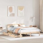 vidaXL Cadre de lit avec tiroirs sans matelas 120x190 cm