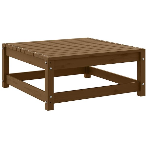 vidaXL Repose-pied de jardin 70x70x30cm marron miel bois de pin solide