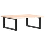 vidaXL Étagère de vasque murale acier et bois de chêne massif