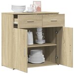 vidaXL Buffet chêne sonoma 79x38x80 cm bois d'ingénierie