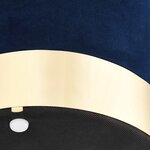 vidaXL Tabouret Bleu et doré Velours 28 x 36 cm