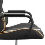 vidaXL Chaise de jeu de massage doré et noir similicuir
