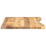 vidaXL Dessus de bureau avec courbe 90x60x2 5 cm manguier massif brut