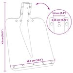 vidaXL Tête de pelle 4 Pièces Argent 41 5 x 32 5 cm Aluminium