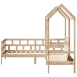 vidaXL Ensemble de lit de jour avec toit 90x190 cm bois de pin massif