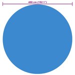 vidaXL Couverture de piscine ronde 488 cm PE Bleu