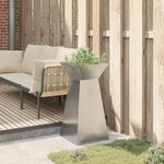 vidaXL Jardinière à pilier Argent 35 x 35 x 73 cm Acier