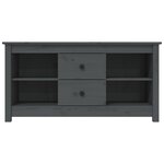 vidaXL Meuble TV Gris 103x36 5x52 cm Bois de pin massif
