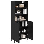 vidaXL Haut Armoire Chêne noir 69 5 x 34 x 180 cm Bois d'ingénierie