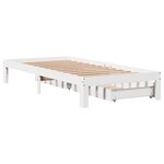 vidaXL Cadre de lit avec tiroirs sans matelas blanc 75x190 cm
