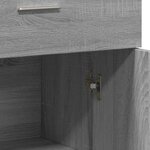 vidaXL Buffets 2 Pièces sonoma gris 60x30x84 cm bois d'ingénierie