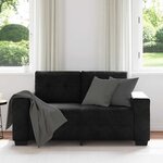 vidaXL Canapé causeuse noir 120 cm velours