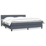 vidaXL Sommier à lattes de lit et matelas gris foncé 180x210cm velours