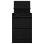 vidaXL Table de chevet avec 2 tiroirs noir 38x34x80 cm