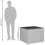 vidaXL Boîte de rangement de jardin gris 291L résine tressée